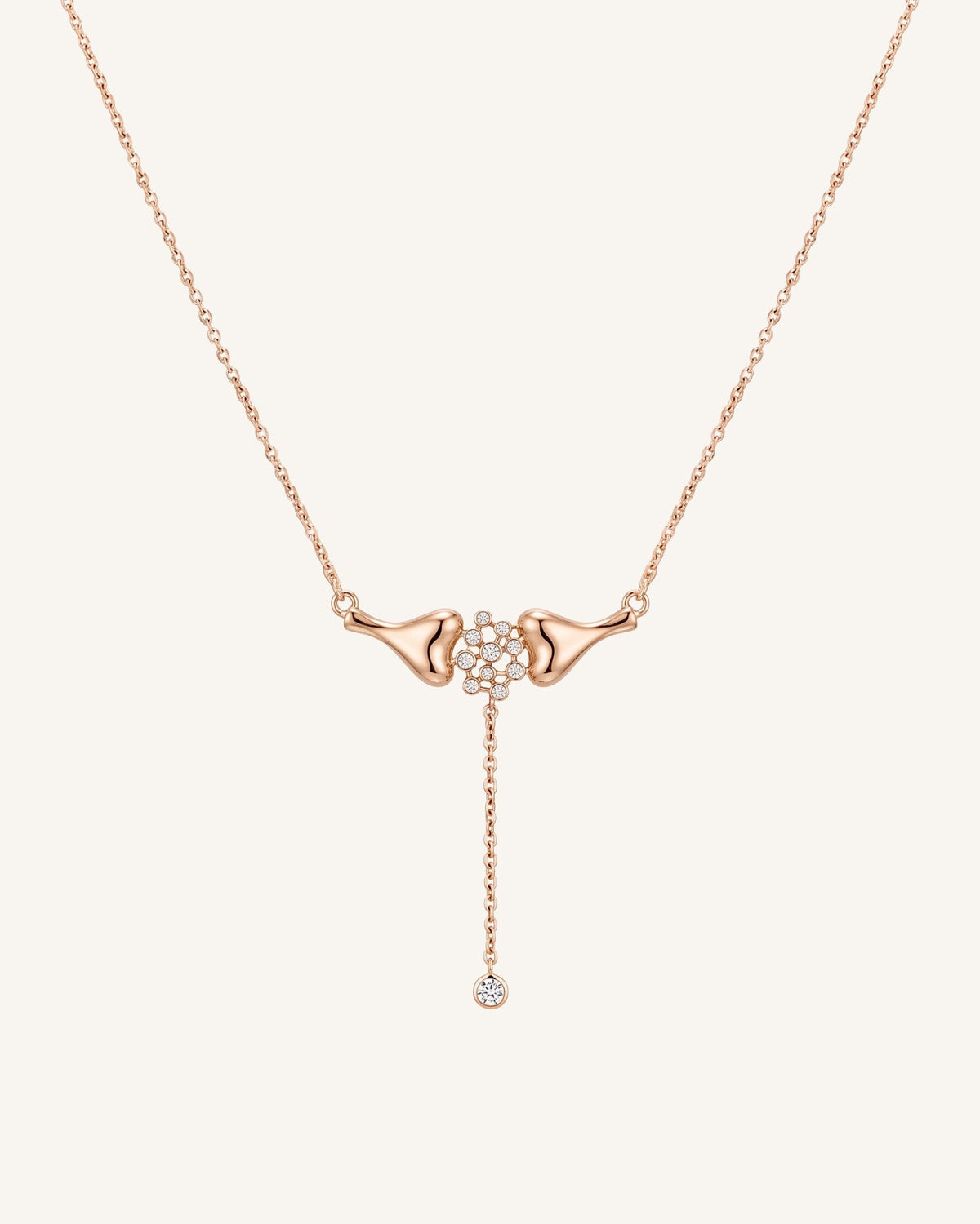 The Ethan 18K gold neuron necklace with diamond synapses by House of Rednam