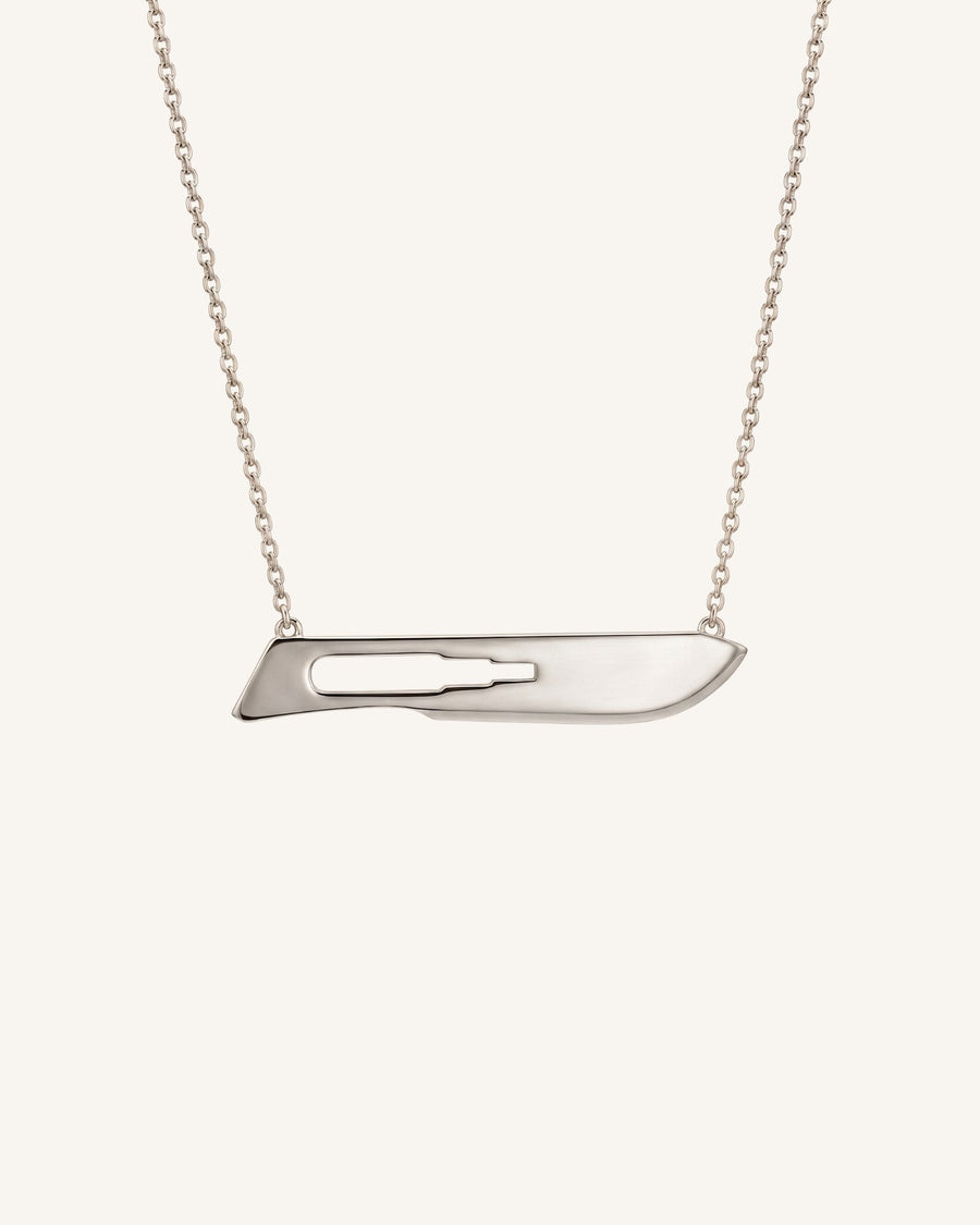 The Kiran sterling silver scalpel necklace by House of Rednam