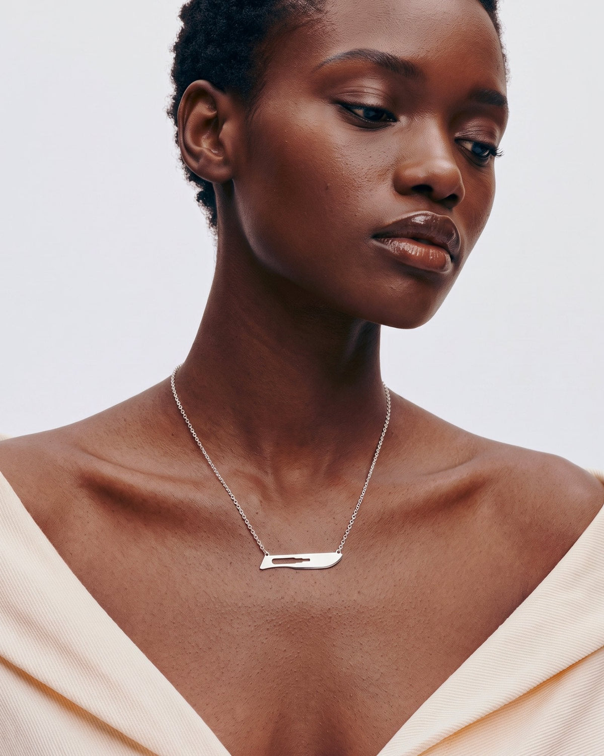 The Kiran sterling silver scalpel necklace by House of Rednam