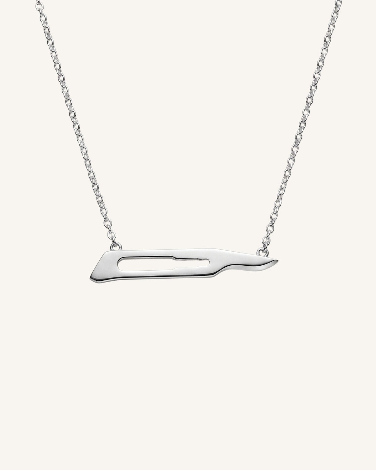 The Kiran sterling silver No15C scalpel necklace by House of Rednam