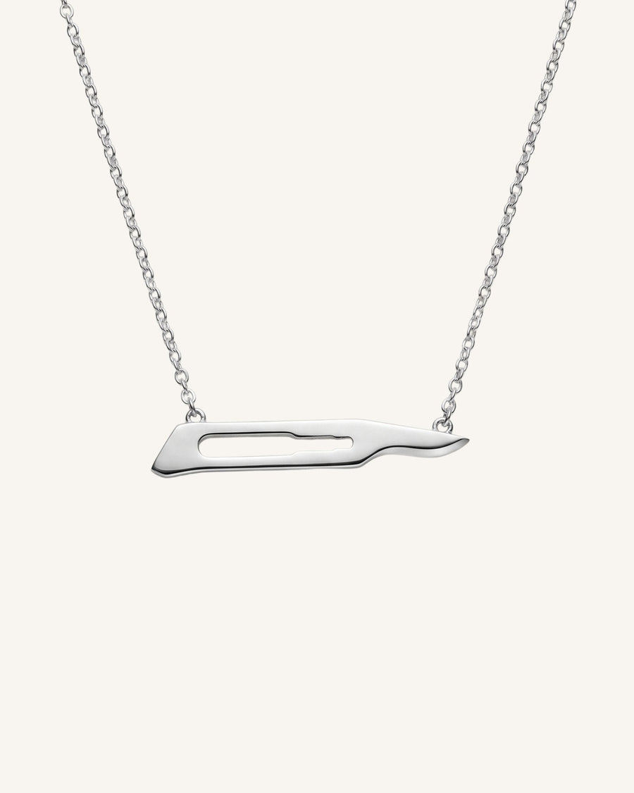 The Kiran sterling silver No15C scalpel necklace by House of Rednam