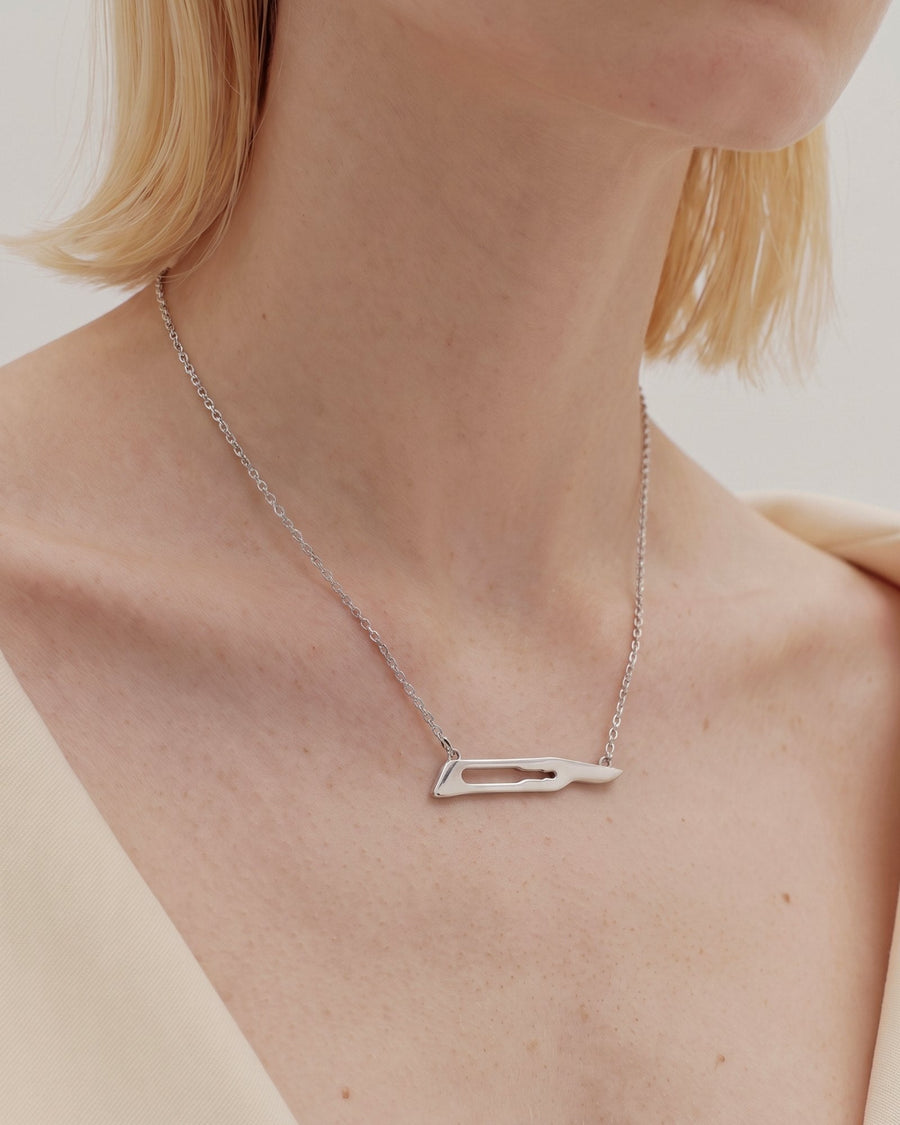 The Kiran sterling silver No15C scalpel necklace by House of Rednam