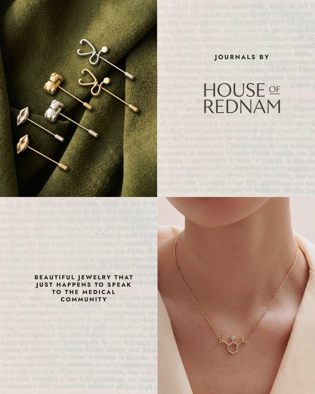 Journals by House of Rednam: Beautiful jewelry that just happens to speak to the medical community