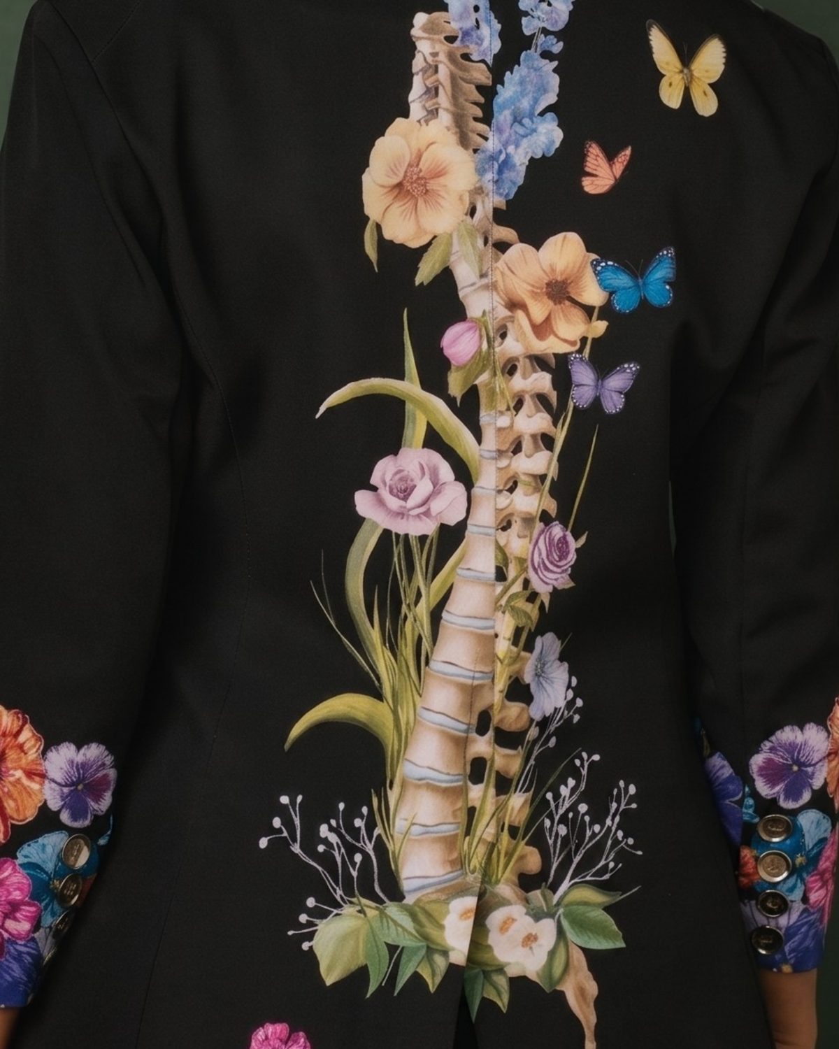Anatomy in Bloom Jacket embroidery detail